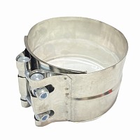 Хомут глушителя плоский нержавейка 5" Freightliner International Volvo VNL Dinex | ТопДизель