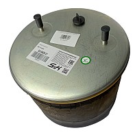 Пневмоподушка со стаканом 2 шпильки M12 смещение 25 1 отверстие-штуцер M22 поршень стальной 6 шпилек M16 940 BPW S&K | ТопДизель