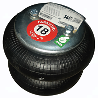 Пневмоподушка 2-х волновая завальцованная отверстия параллельны 215x210 DAF/ROR/Volvo/Schmitz S&K | ТопДизель