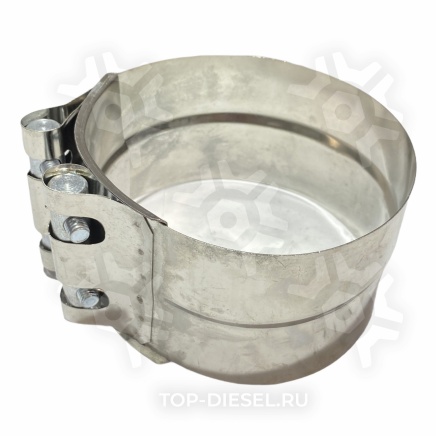 99328 Хомут глушителя плоский нержавейка 5" Freightliner International Volvo VNL Dinex купить рис.2