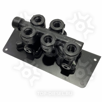 800529 Кран стояночного тормоза красный+желтый International/Freightliner Bendix купить рис.2